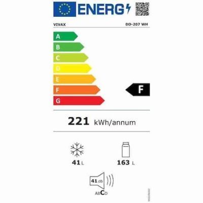 Frigider cu 2 USI VivaX static CONGELATORUL SUS volum NET 2071 Dd-207s