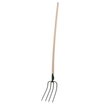 Furca cu 4 dinti patrata cu coada din lemn 80c016
