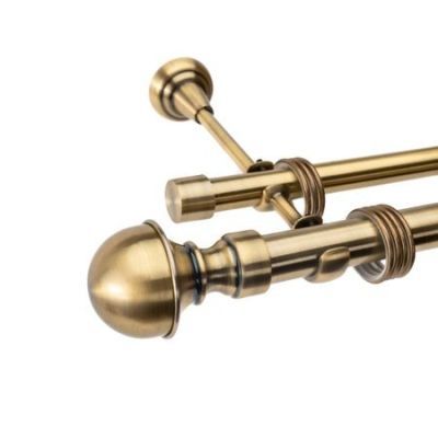 Set GALERIE metalica 20mm dubla 300CM auriu Antic