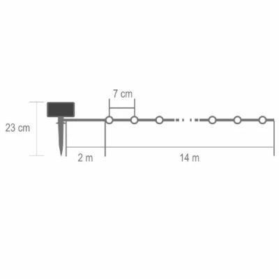 Ghirlanda luminoasa solar SLC200WH