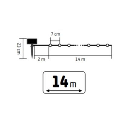 Ghirlanda luminoasa solar SLC200WH