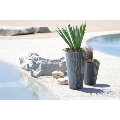 Dbsp300-s433 Flower POT Sandy-anthracite Dbsp300-s433 Flower POT Sandy-anthracite