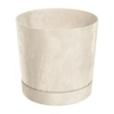 Ghiveci de flori crem Beton Effect Tubo P DPOP300E-CY700
