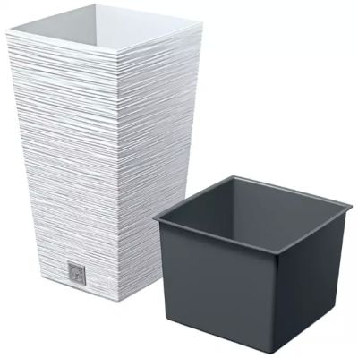 Ghiveci de flori patrat alb Furu DFSH200-S449 Ghiveci de flori patrat alb Furu DFSH200-S449
