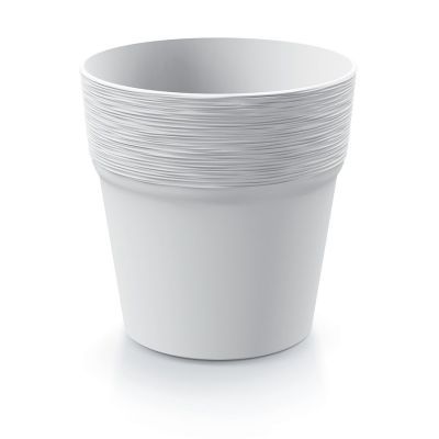 Ghiveci de flori rotund alb Furu DFA175-S449
