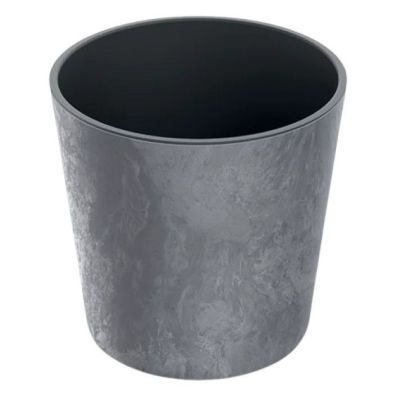 Ghiveci de flori rotund antracit Urbi cu efect de beton DURO300E-S433