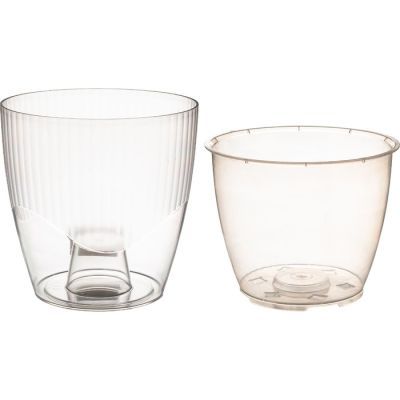 Ghiveci orhidee cu masca cristal transparent D16