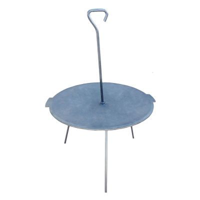 Disc gratar, pentru picnic FM, fonta, D 45 cm, cu 3 picioare din otel