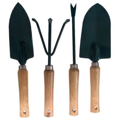 Mini unelte gradina maner lemn 4buc/set-633020