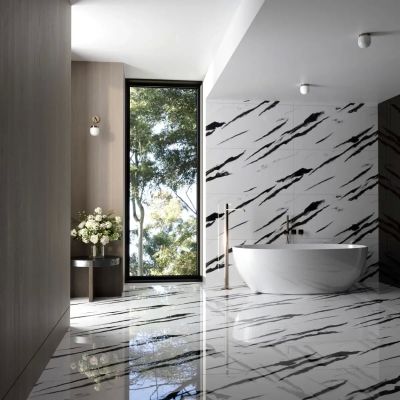 Gresie Living Digitala Vitrificata BLACK PANDA ENDLESS HIGHGLOSSY 60x120 1.44mp/cut