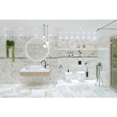Gresie port D Calacatta ORO 450X450 alb 1.42mp/cut