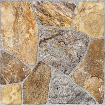 Gresie exterior/interior, 45 x 45 cm, Terra, aspect piatra, 1.42 Mp/cut