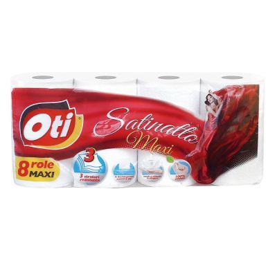Hartie igienica Oti satinatto maxi alba 3 straturi 8 role 051684