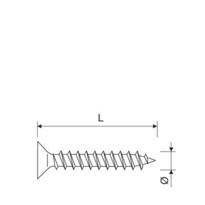 Holzsurub "L" 4.0*12*60 7401260 Holzsurub "L" 4.0*12*60 7401260