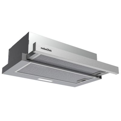 Hota telescopica 1 motor, 2 filtre aluminiu, lampa led 500m3 , doua trepte de putere, inox NHO-T6001MX
