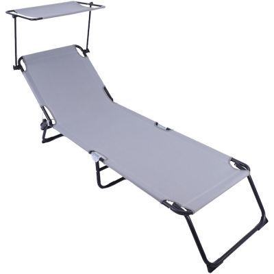 HR SEZLONG CU PARASOLAR 186X55X24 GRI HR SEZLONG CU PARASOLAR 186X55X24 GRI