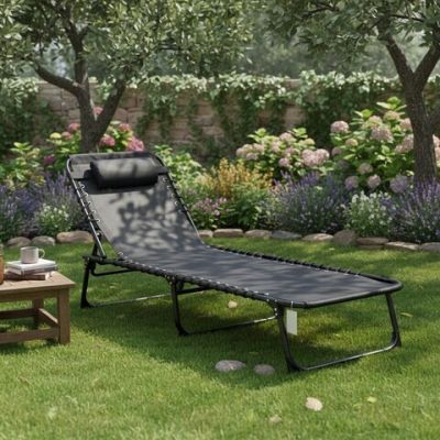 HR SEZLONG REGLABIL 189*58*30CM, Black