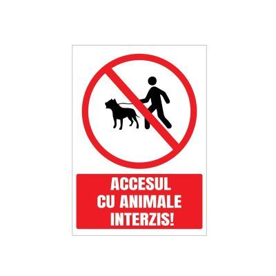 I0131 autocolant Acces interzis cu Animale