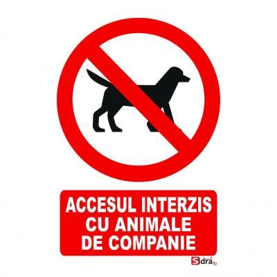 I0131 autocolant Acces interzis cu Animale