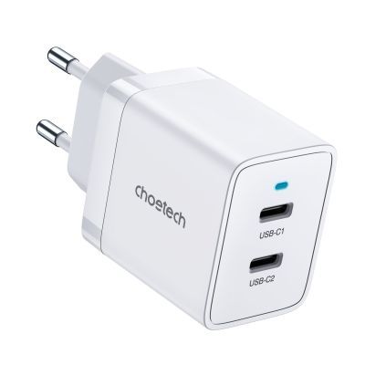 Incarcator retea Choetech Q5008, 2xUSB-C, PD35W, alb - 50535