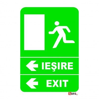 Indicator iesire de siguranta impinge (AUTOCOLANT) 6X24 Cm