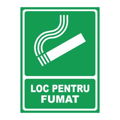 Indicator LOC pentru fumat 20X15 Autocolant