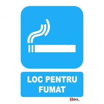 Indicator LOC pentru fumat 20X15 Autocolant