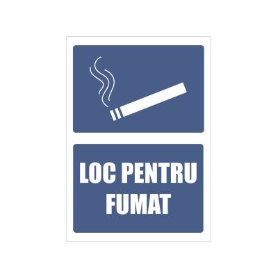 Indicator LOC pentru fumat 20X15 Autocolant