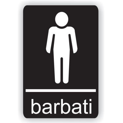 Indicator toaleta barbati (AUTOCOLANT) 10X14 Cm