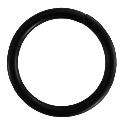 Inel metalic cu pvc negru nichel19 blister/10 buc