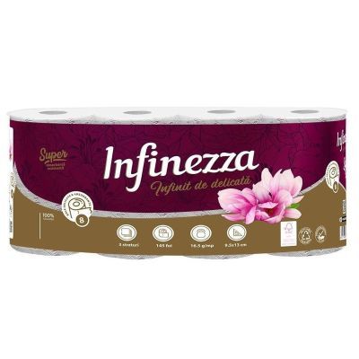 Infinezza hartie ig.parfumata 3str magnolie 8/set