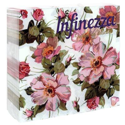 Infinezza servetele 20/set 33x33 White Flowers 3STR 90038402