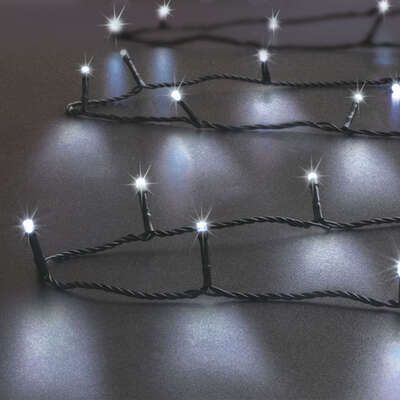 Instalatie lumina alb rece, exterior, 8 m, 80 led-uri, 8 efecte lumina