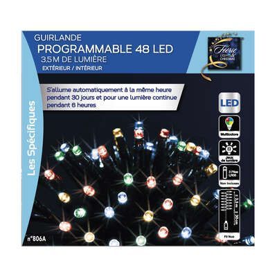 Instalatie multicolora pe baterii, 3.5 m, 48 led-uri, exterior, 877607a