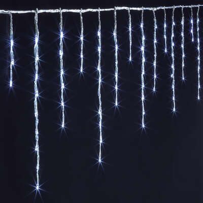 Instalatie perdea, lumina alb rece, 120 led-uri, 2 m, 877720b