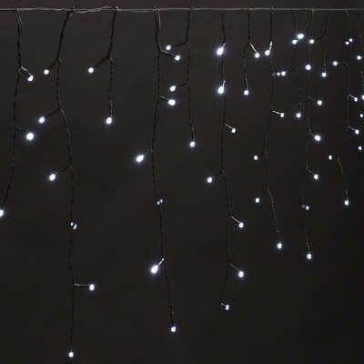 Instalatie perdea, lumina alb rece, 180 led-uri, 5.85 m, 877801b