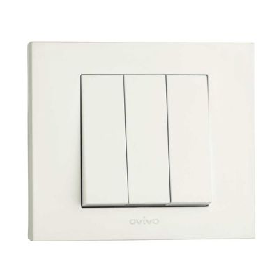 Intrerupator triplu st grano nat alb 400-254