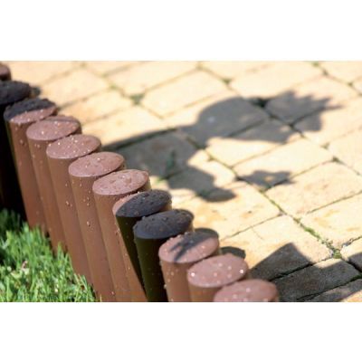 IPALPLUS-R222 Gard pentru marginea gradinii palisada -maro