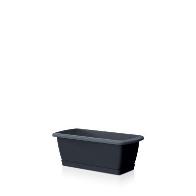 ISE400P-S433 Jardiniera pentru balcon cu farfurie set respana-antracit