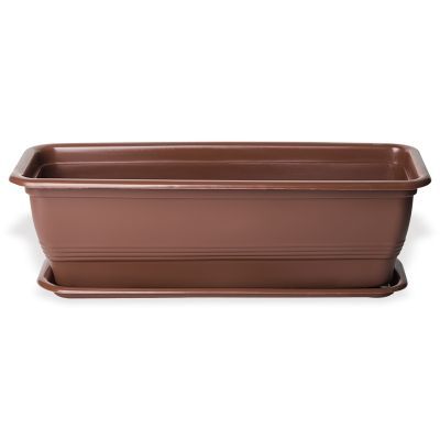 Jardiniera 50cm maro+farfurie