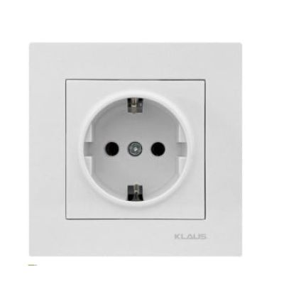 KE01107 Klaus alb schuko priza