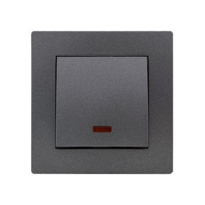 KE01702 Klaus antracit intrerupator simplu cu led