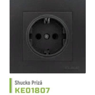 KE01807 Klaus Negru Priza Simpla