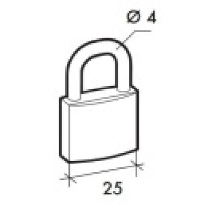 Lacat de fier 25 MM 908001 Lacat de fier 25 MM 908001