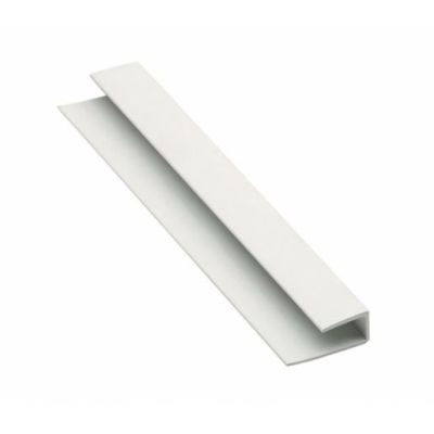 Profil terminatie laterala lambriu PVC-E, alb, 3m