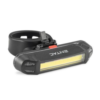 Lampa bicicleta reincarcabila plastic alb-rosu Entac
