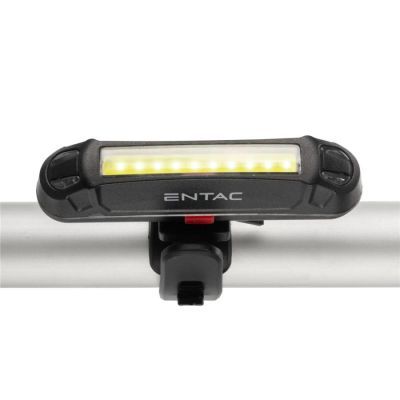 Lampa bicicleta reincarcabila plastic alb-rosu Entac