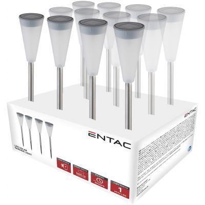 Lampa solara de gradina 1xLED 380mm otel inoxidabil Entac EGSL-SS1LT38-PDQ
