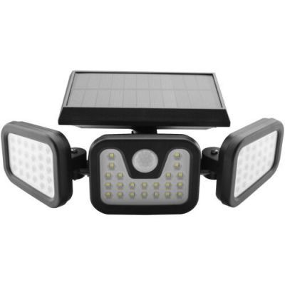 Lampa solara LED SMD 15W triplu cu senzor de miscare Plastic Entac ESL3H-SMD