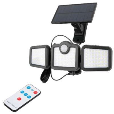 Lampa solara LED SMD 15W triplu cu senzor de miscare Plastic Entac ESL3H-SMD